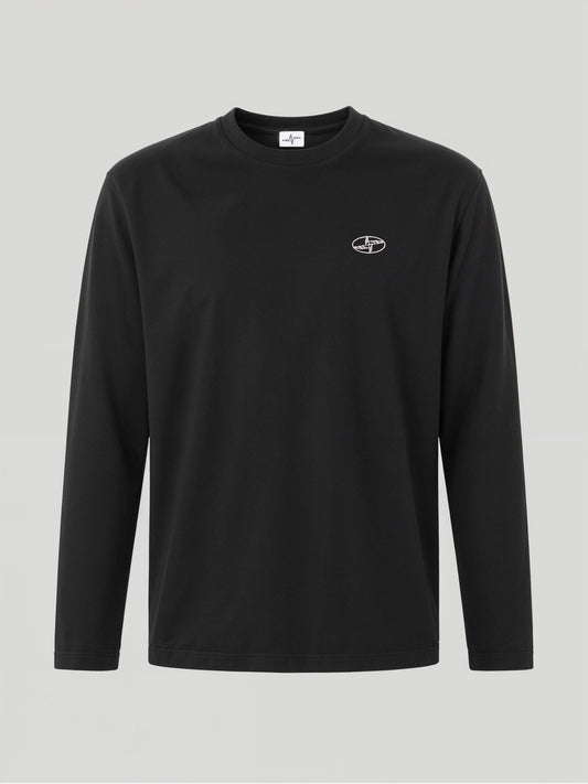 Ricamo Longsleeve T-Shirt Black