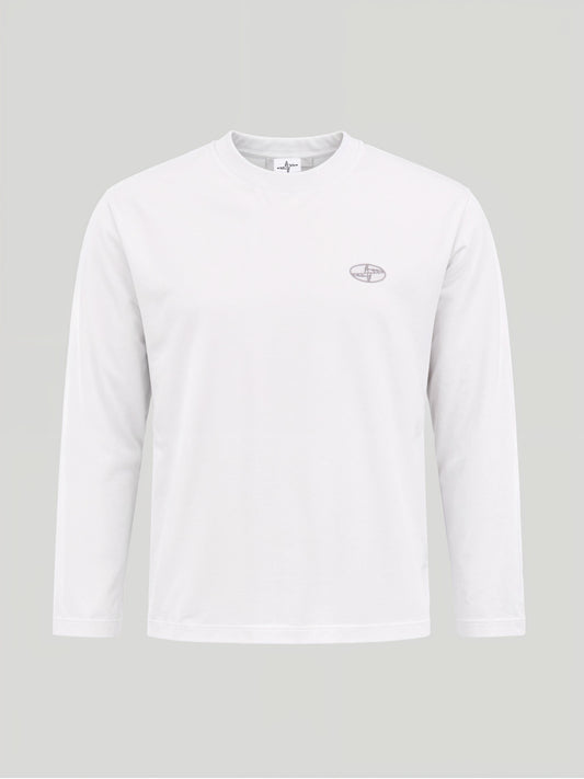 Ricamo Longsleeve T-Shirt White