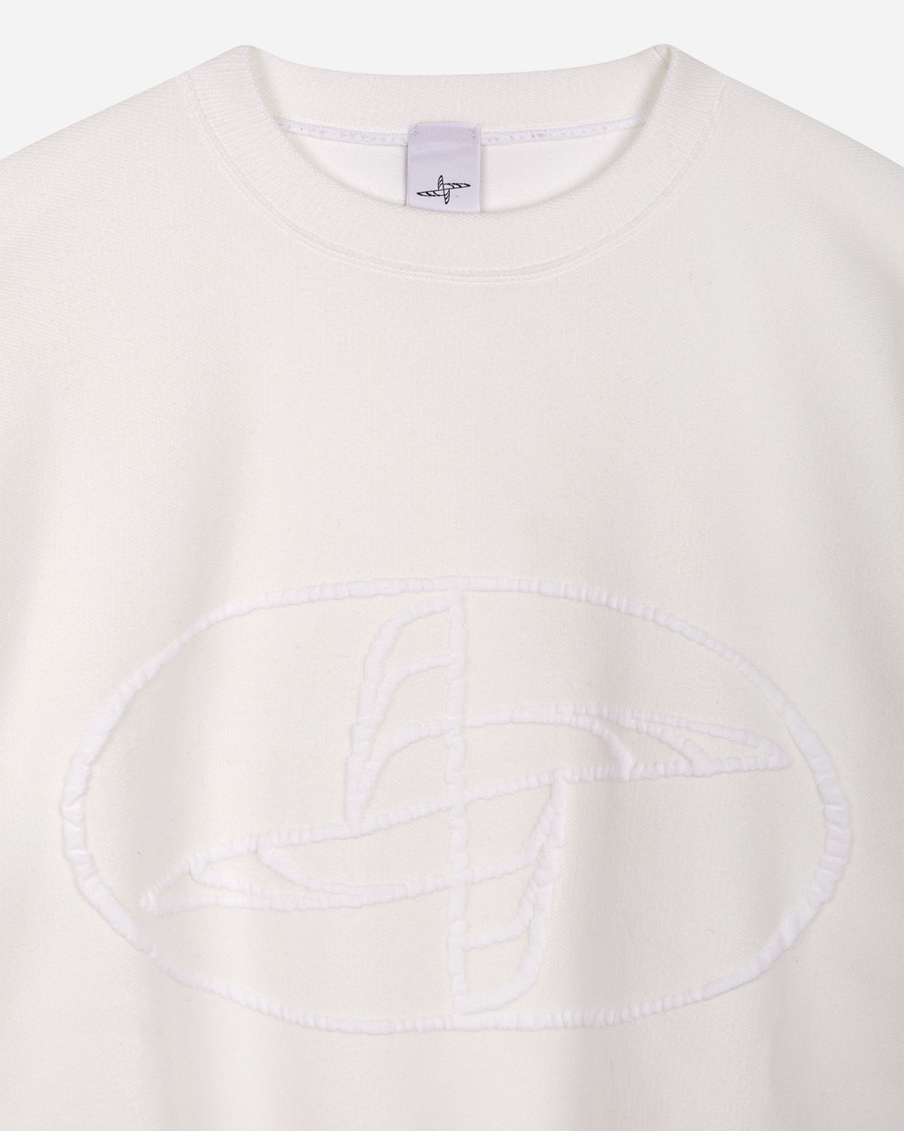 White Knitted Logo Sweatshirt
