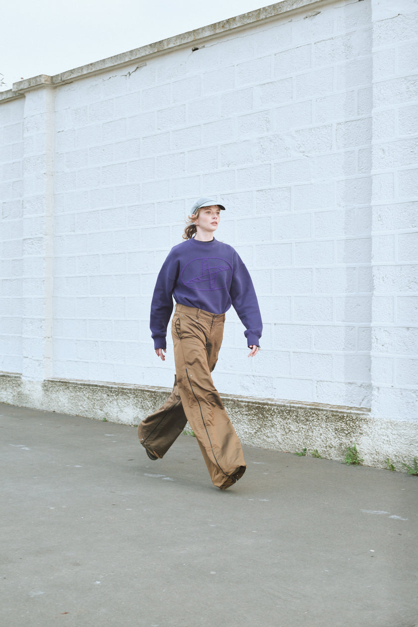 Purple Knitted Logo Sweatshirt