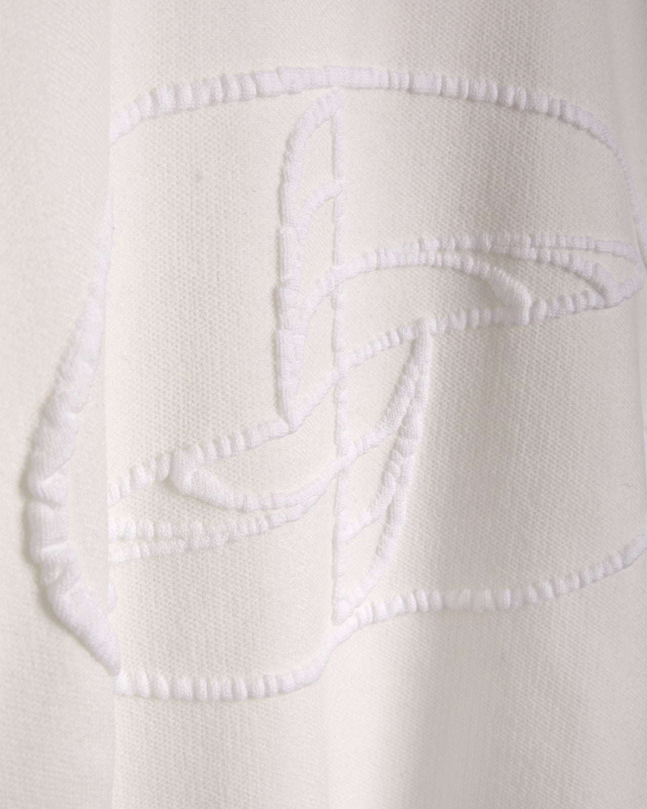 White Knitted Logo Sweatshirt