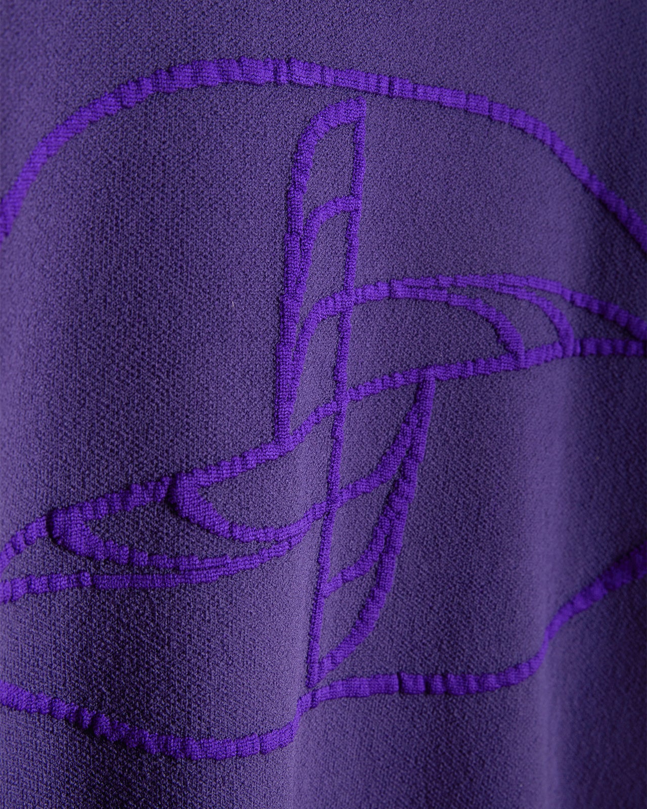 Purple Knitted Logo Sweatshirt
